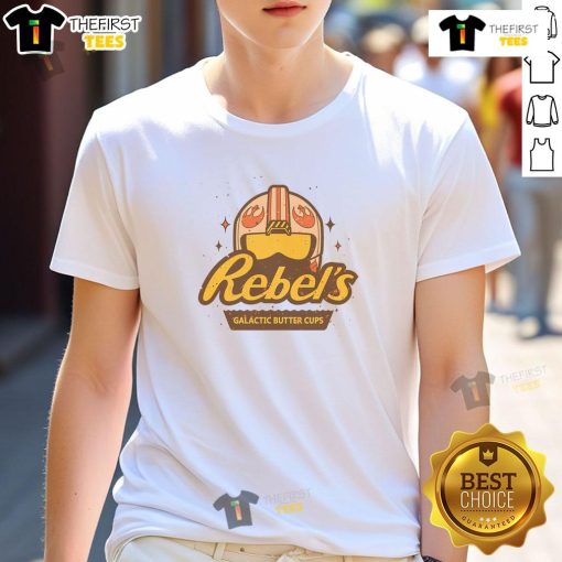 Alt Text: Awesome Rebel's Galactic Butter Cups T-Shirt featuring a vibrant graphic design inspired by space and adventure.