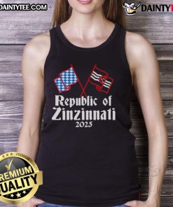 Stylish Awesome Republic of Zinzinnati 2025 tank top featuring vibrant design and comfortable fit for casual wear.