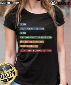 Awesome retro colorful song lyrics tee for ladies, showcasing vibrant designs and stylish comfort for music lovers.