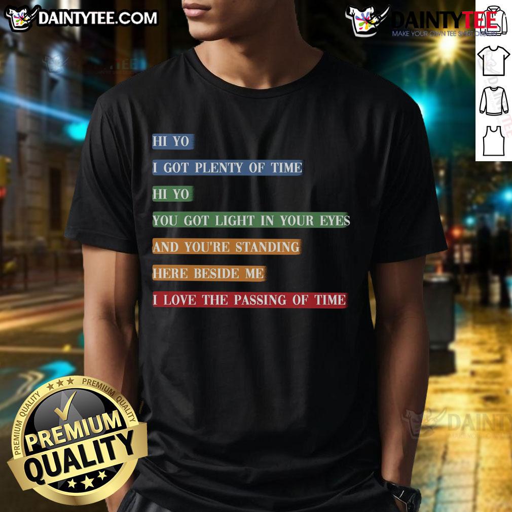 Awesome Retro Colorful Song Lyrics Time Passing T Shirt Awesome retro colorful song lyrics time passing T-shirt design featuring vibrant graphics and musical elements.