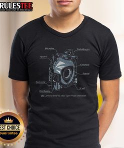 Awesome Rotary Engine Diagram T-Shirt featuring an eccentric design, ideal for car enthusiasts and engineers.