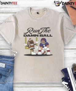Awesome Run The Damn Ball washed t-shirt in soft fabric, featuring a bold graphic design for sports enthusiasts.