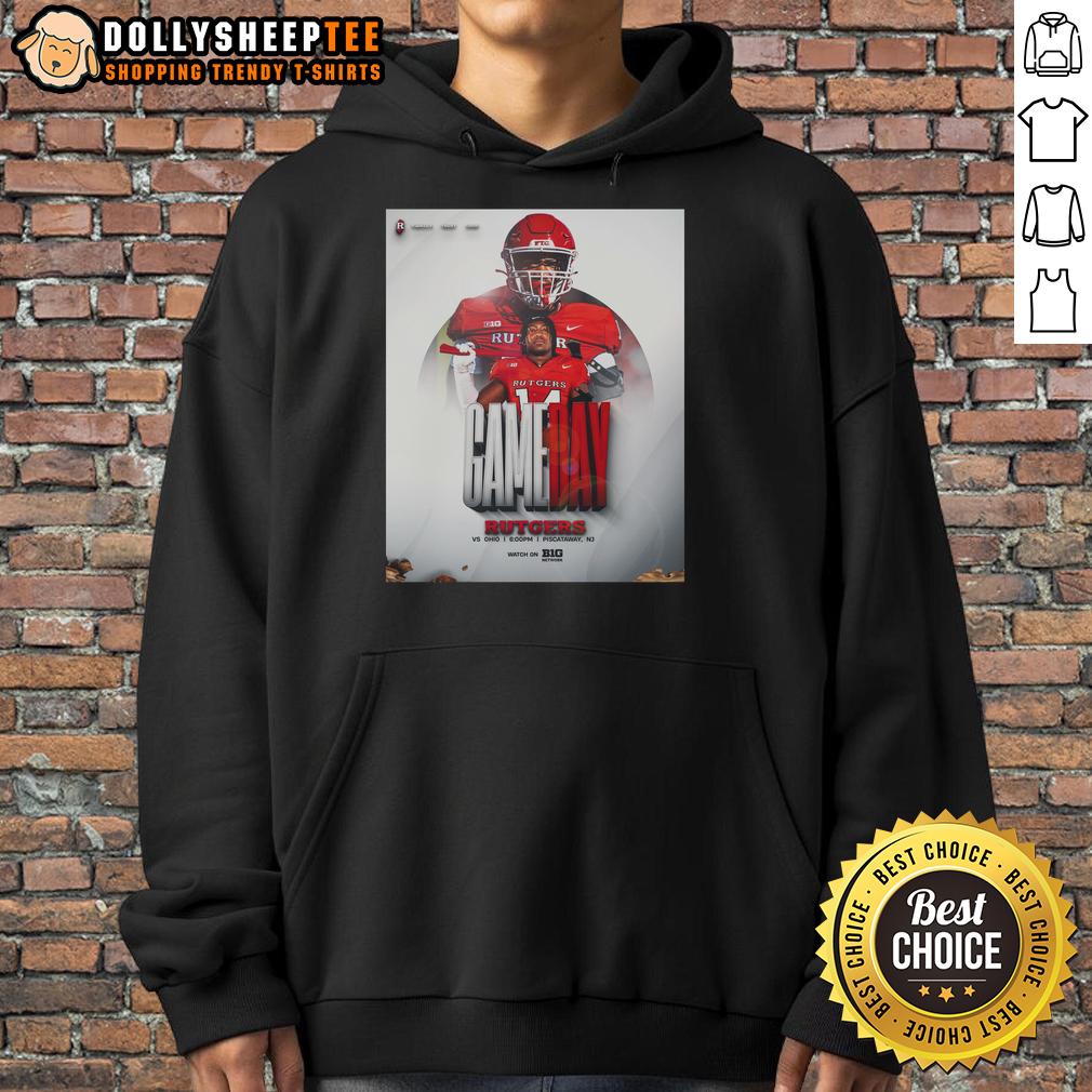 Awesome Rutgers Scarlet Knights Football Gameday Vs Ohio Hoodie Alt Text: Rutgers Scarlet Knights football gameday hoodie vs Ohio, showcasing team colors and logo, perfect for game day.