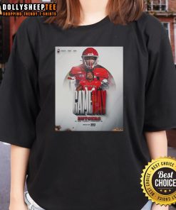 Rutgers Scarlet Knights football gameday ladies tee featuring vibrant team colors, perfect for cheering against Ohio.