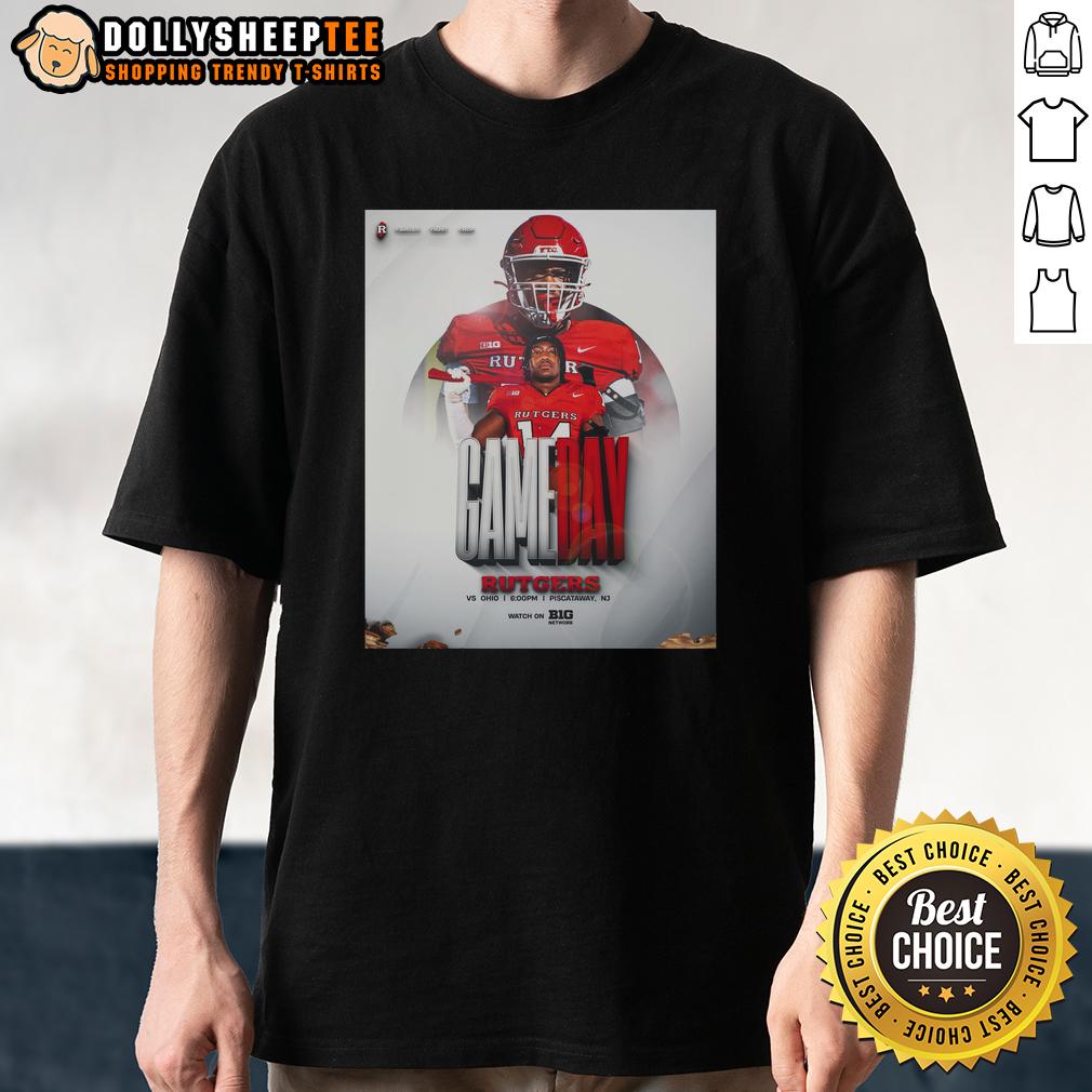Awesome Rutgers Scarlet Knights Football Gameday Vs Ohio T Shirt Rutgers Scarlet Knights Football Gameday T-Shirt featuring bold graphics for the Ohio game, perfect for fans.