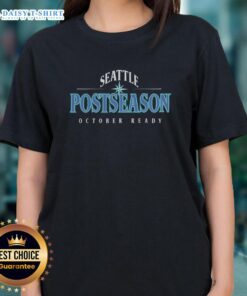 Awesome Seattle Postseason October Ready Ladies Tee featuring vibrant colors and team logo for stylish game day wear.