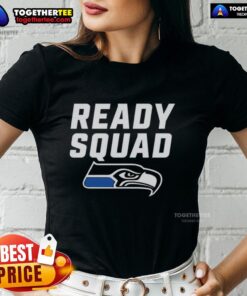 Alt Text: Stylish Seattle Seahawks Ready Squad Ladies Tee featuring team colors and logo, perfect for game day.