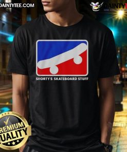 Alt Text: Awesome Shorty's Skate Icon NBA Logo T-Shirt featuring a vibrant design perfect for basketball and skateboarding fans.