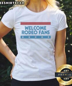 Awesome Sickos Welcome Rodeo Fans Ladies Tee featuring bold graphics and a stylish design for rodeo enthusiasts.