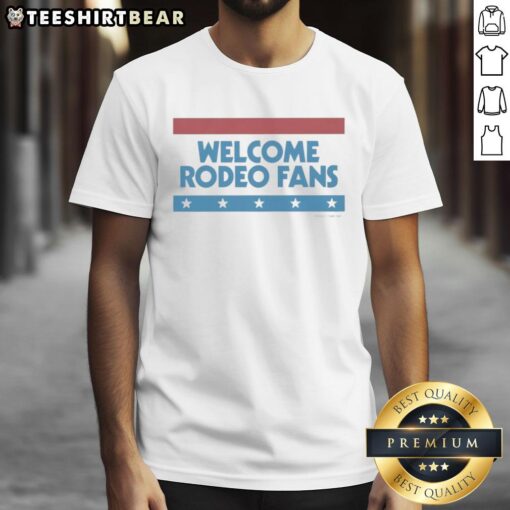 Alt Text: Awesome Sickos Welcome Rodeo Fans T-Shirt featuring bold graphics and vibrant colors for rodeo enthusiasts.