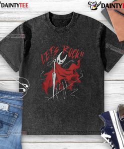 Alt Text: Awesome Silksong Let's Rock washed t-shirt featuring vibrant graphics and a casual design for gamers and fans.