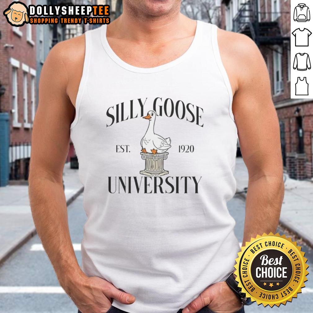 Awesome Silly Goose University Est 1920 Tank Top Awesome Silly Goose University Est 1920 tank top in vibrant colors, perfect for casual outings and school spirit.