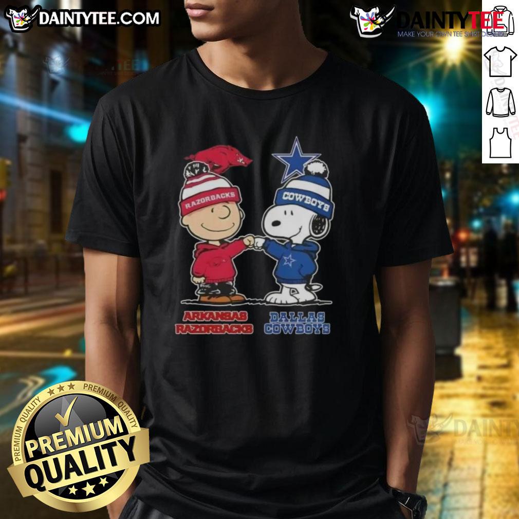 Awesome Snoopy And Charlie Brown Arkansas Razorbacks X Dallas Cowboys T Shirt Awesome Snoopy and Charlie Brown Arkansas Razorbacks x Dallas Cowboys t-shirt featuring vibrant graphics.