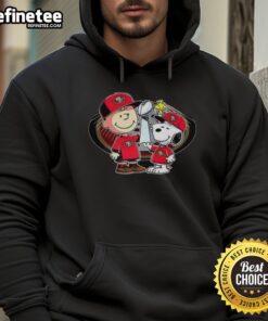 Alt Text: Awesome Snoopy and Charlie Brown hoodie with 'God First, Family Second, Then San Francisco 49ers' design.
