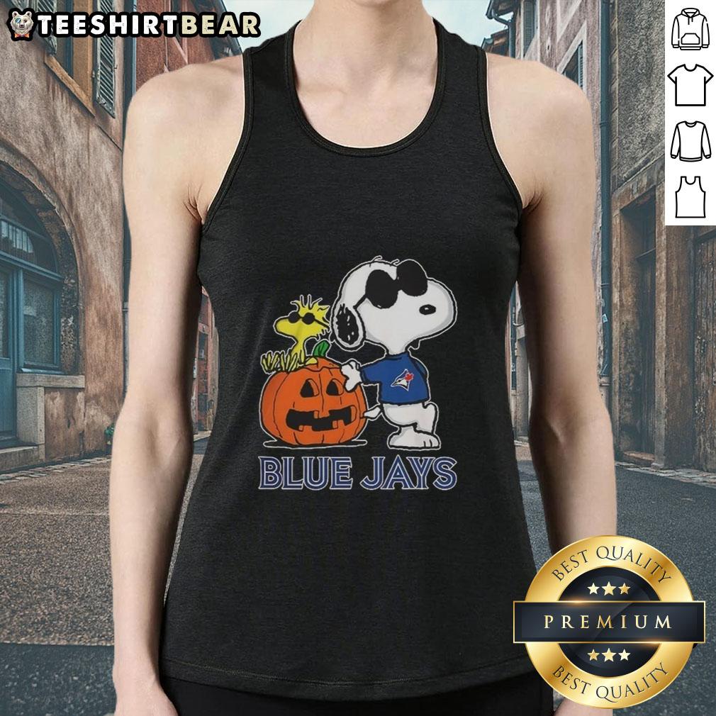 Awesome Snoopy Toronto Blue Jays MLB Pumpkin Halloween Peanuts Cartoon 2025 Tank Top Awesome Snoopy Toronto Blue Jays MLB Halloween pumpkin tank top featuring Peanuts cartoon design for 2025.