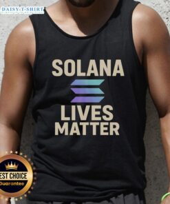 Awesome Solana Lives Matter tank top featuring a vibrant design, perfect for showcasing your support for the Solana community.
