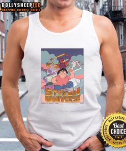 Awesome Steven Universe tank top featuring three magical guardians and Steven, perfect for fans of the series.