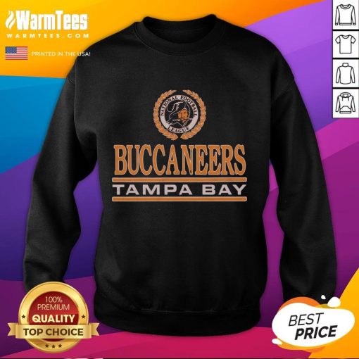 Alt Text: Awesome Tampa Bay Buccaneers Crest Sweatshirt featuring team logo and vibrant colors for fans and athletes.