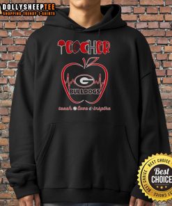 Georgia Bulldogs hoodie with 'Teach, Love, Inspire' design, perfect for passionate educators and fans.