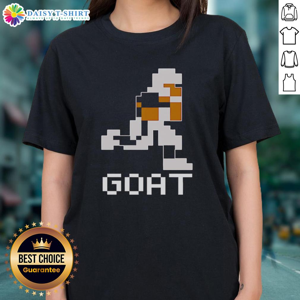 Awesome Tecmo Goat Bo Ladies Tee Alt Text: Awesome Tecmo Goat Bo Ladies Tee showcasing a stylish design for fans of retro gaming and Tecmo Bowl nostalgia.