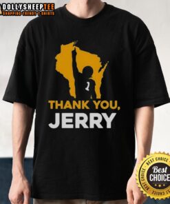 Awesome Thank You Jerry Green Bay Packer Football T-Shirt featuring vibrant team colors and a stylish design.