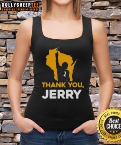 Awesome Thank You Jerry Green Bay Packer football tank top with vibrant design perfect for fans and game day wear.