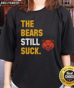 Awesome Bears Still Suck Green Bay Packers ladies tee shirt featuring team colors and bold graphic design.
