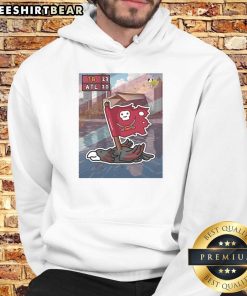 Awesome Tampa Bay Buccaneers hoodie featuring 'The Kick Is Up No Koooood' celebrating their victory over Atlanta Falcons.