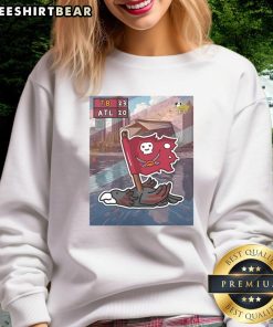 Awesome Tampa Bay Buccaneers sweatshirt featuring 'The Kick Is Up, No Koooood' celebrating their victory over the Atlanta Falcons.