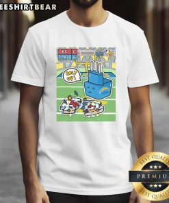Awesome Los Angeles Chargers Powered Up in Brazil T-Shirt celebrating victory over Kansas City Chiefs.