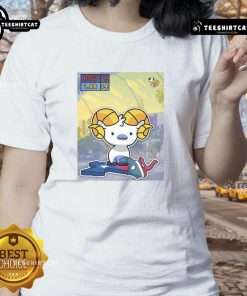 Awesome Los Angeles Rams stampede through Houston Texans ladies tee showcasing team spirit and style.