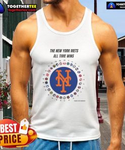 Alt Text: Awesome New York Mets MLB All-Time Wins tank top featuring team colors and logo, perfect for fans and collectors.