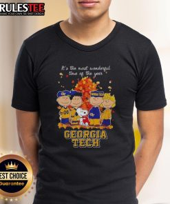 Awesome The Peanuts Character Georgia Tech 'It's The Most Wonderful Time Of The Year' T-Shirt for holiday fans.