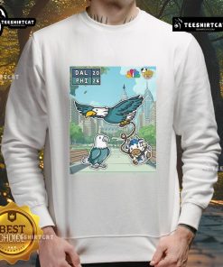 Philadelphia Eagles sweatshirt celebrating their first win of the season against the Dallas Cowboys. Perfect fan apparel!
