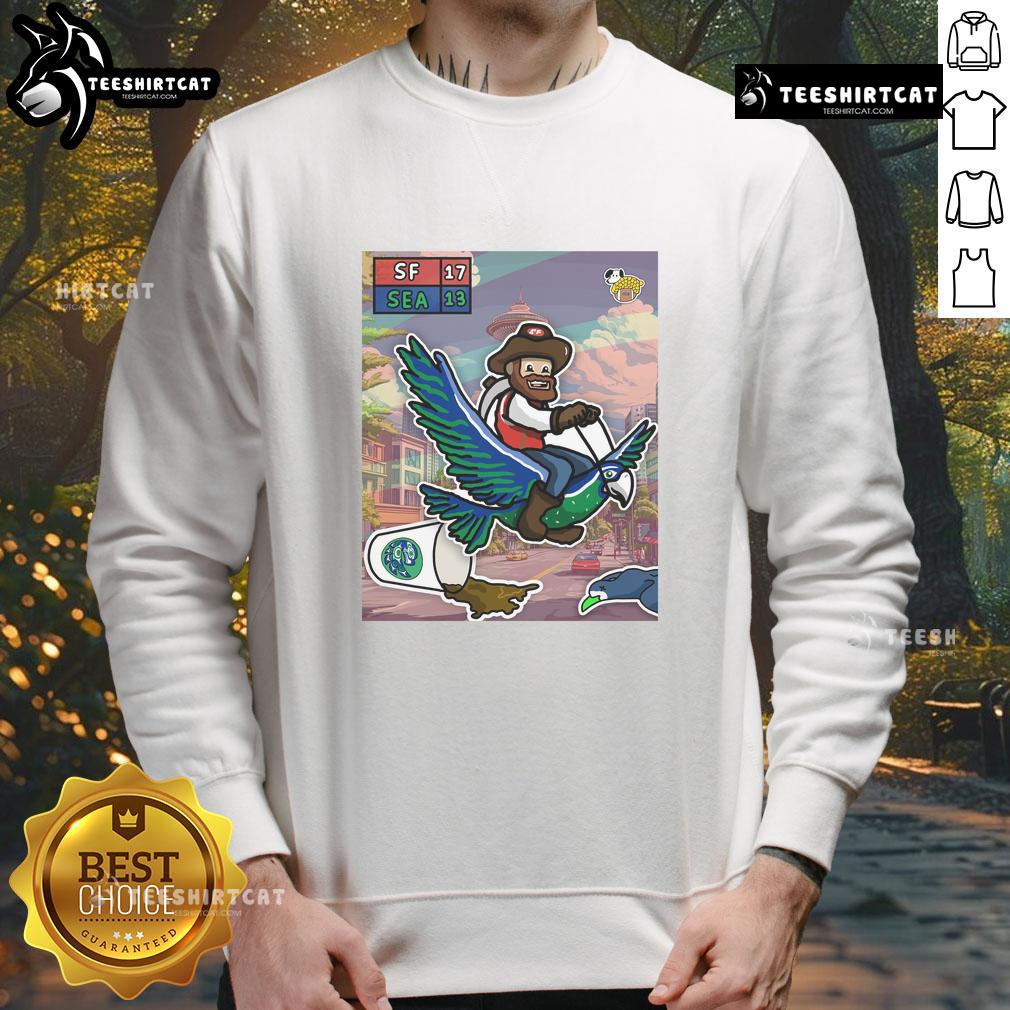 Awesome The San Francisco 49ers Fly Home With A Win Beat Seattle Seahawks Sweatshirt Awesome San Francisco 49ers sweatshirt celebrating victory over Seattle Seahawks, perfect for fans and game days.