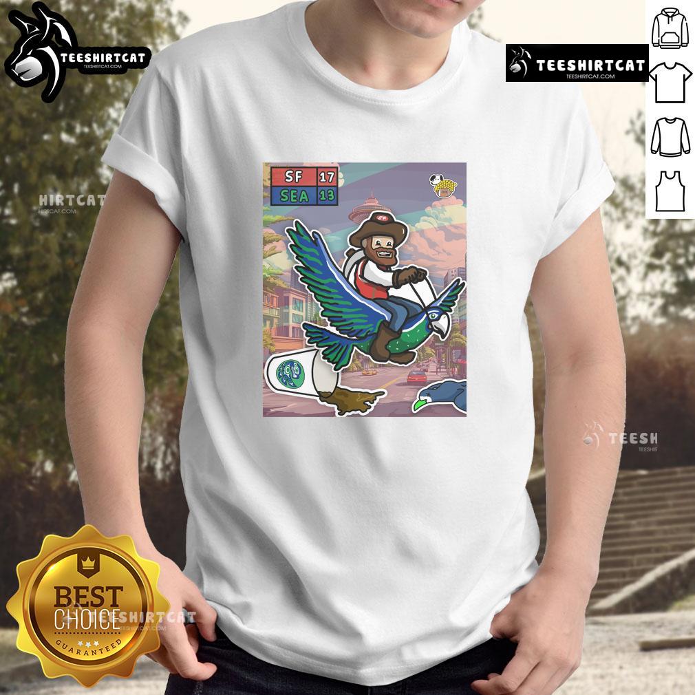 Awesome The San Francisco 49ers Fly Home With A Win Beat Seattle Seahawks T-Shirt San Francisco 49ers T-shirt celebrating victory over Seattle Seahawks, showcasing team spirit and fan pride.