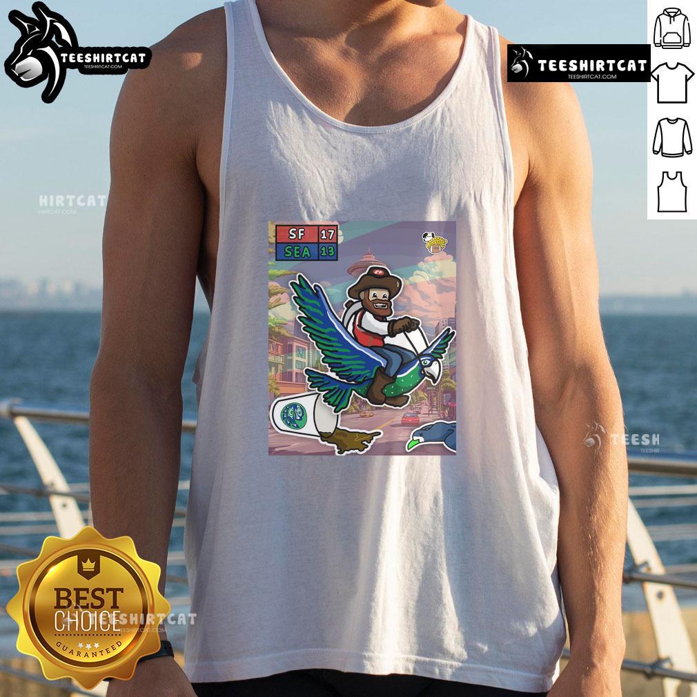 Awesome The San Francisco 49ers Fly Home With A Win Beat Seattle Seahawks Tank Top San Francisco 49ers fans celebrate in a tank top after their win against the Seattle Seahawks, showcasing team spirit.