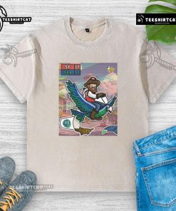 San Francisco 49ers players celebrate their win over Seattle Seahawks, wearing an Awesome washed t-shirt after the game.