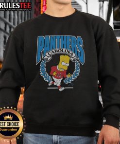 Awesome The Simpsons Bart X Carolina Panthers sweatshirt featuring vibrant graphics and stylish design for fans.