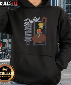 Alt Text: Awesome The Simpsons Bart X Dallas Cowboys hoodie featuring vibrant design perfect for fans and cozy wear.