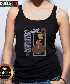 Awesome The Simpsons Bart X Dallas Cowboys tank top featuring vibrant graphics of Bart Simpson in Cowboys gear.