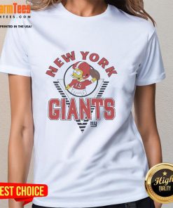Awesome The Simpsons Bart X New York Giants ladies tee featuring vibrant graphics and a stylish fit for fans.