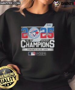Awesome Toronto Blue Jays 2025 ALDS Champions sweatshirt featuring team colors and logo for MLB fans.