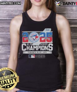 Toronto Blue Jays 2025 ALDS Champions tank top featuring team logo and vibrant design for MLB fans.