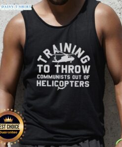 Awesome training tank top featuring a bold design for throwing communists out of helicopters, perfect for casual wear.