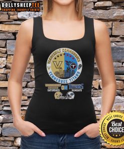 Vanderbilt Commodores and Tennessee Titans skyline tank top, perfect for game day fans showcasing team spirit.