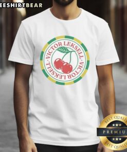 Awesome Victor Leksell Cherry Poker T-Shirt featuring vibrant design, perfect for fans of stylish poker apparel.