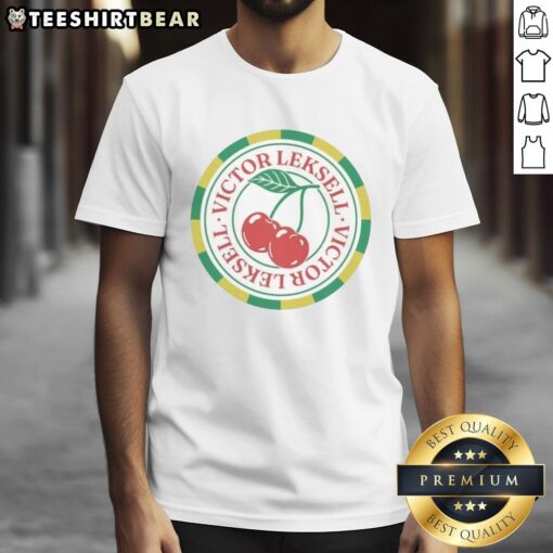 Awesome Victor Leksell Cherry Poker T-Shirt featuring vibrant design, perfect for fans of stylish poker apparel.