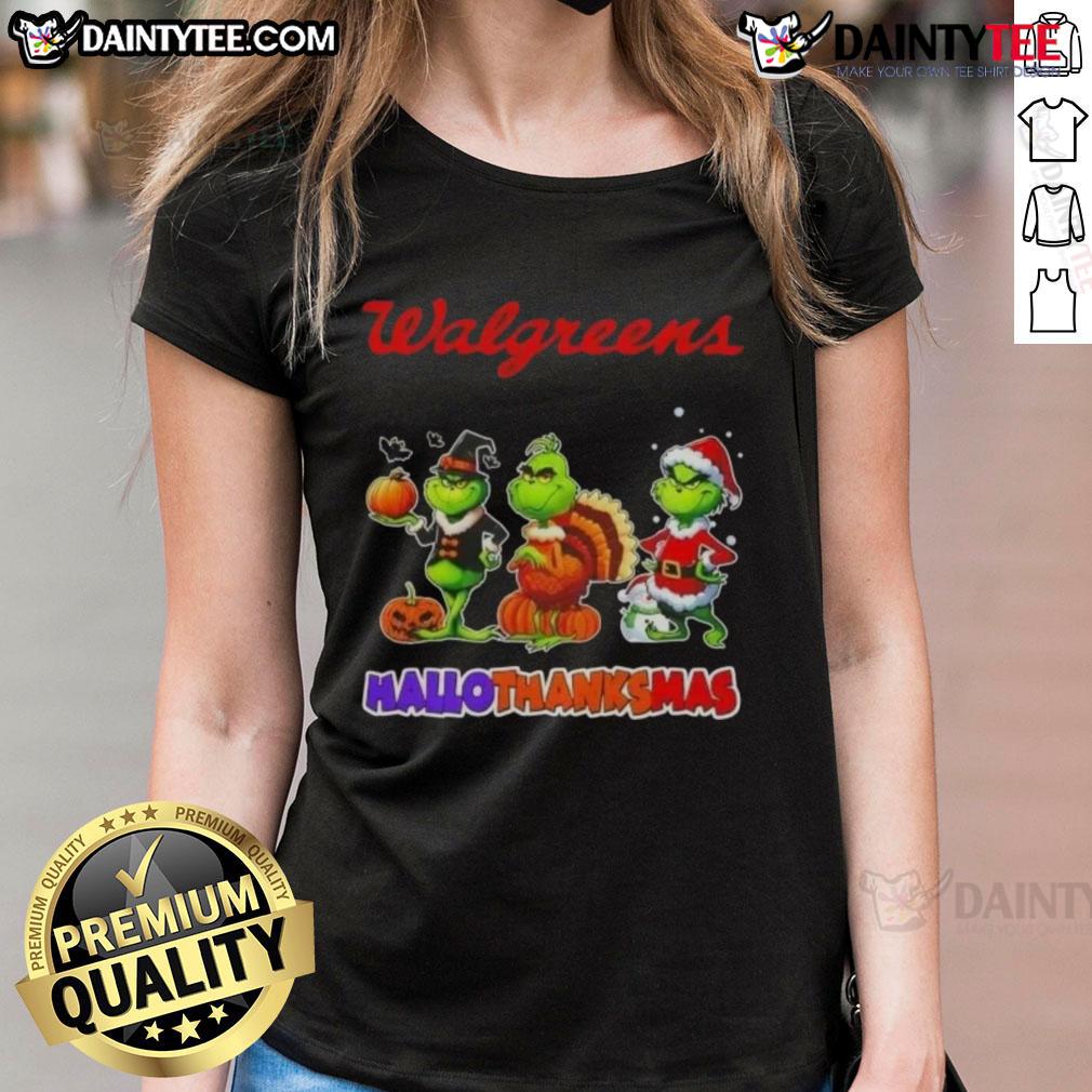 Awesome Walgreens X Grinch Cosplay Happy Hallothanksmas Ladies Tee