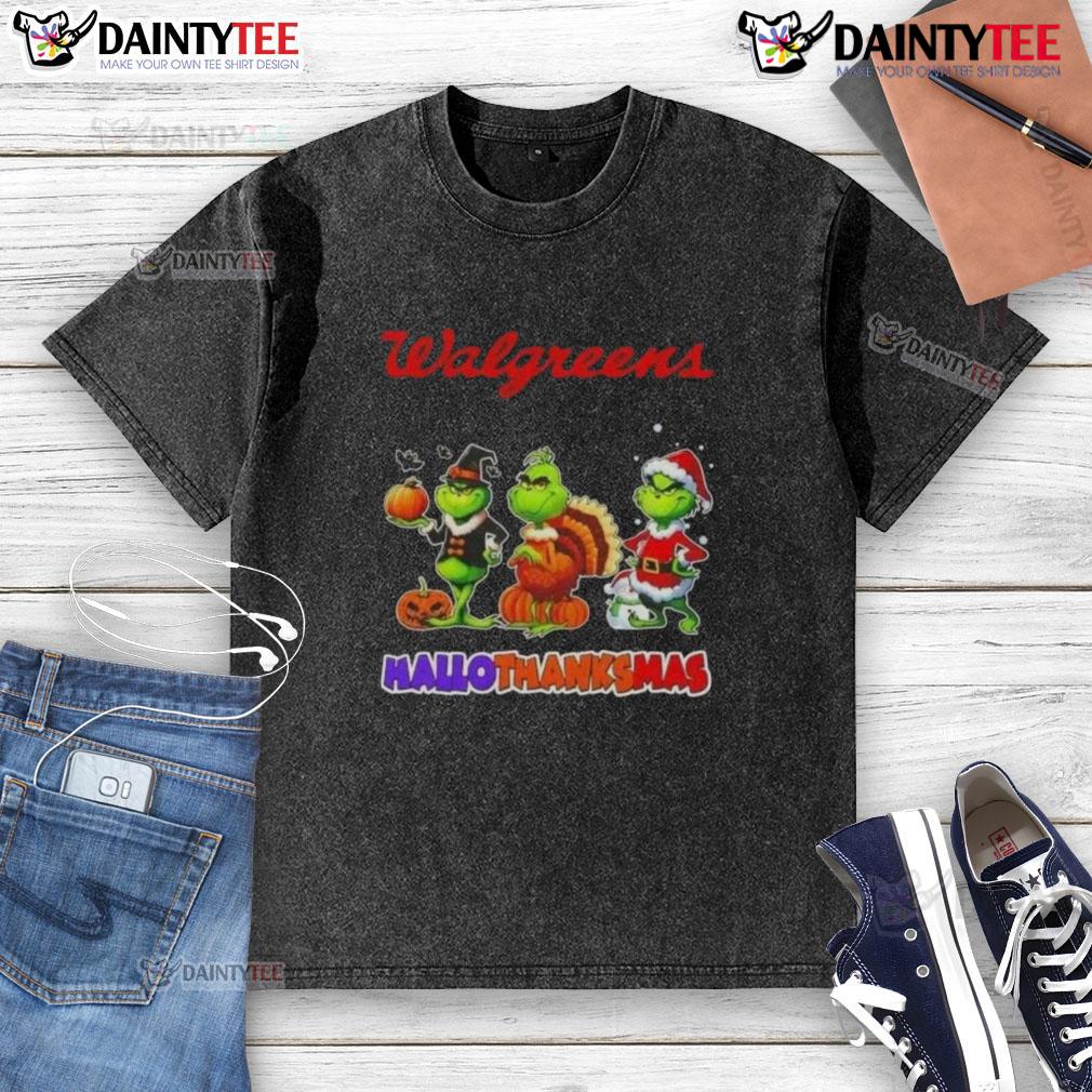 Awesome Walgreens X Grinch Cosplay Happy Hallothanksmas Washed T Shirt
